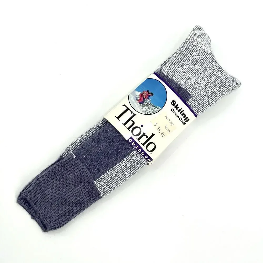 Vintage Thorlo Ski Socks Unisex Overcalf acrylic Blend Outdoor Made In The USA